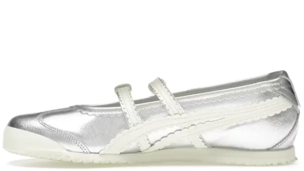Onitsuka Tiger Mexico 66 TGRS Silver Cream (Women's) Perforated Airflow Zones Sleek