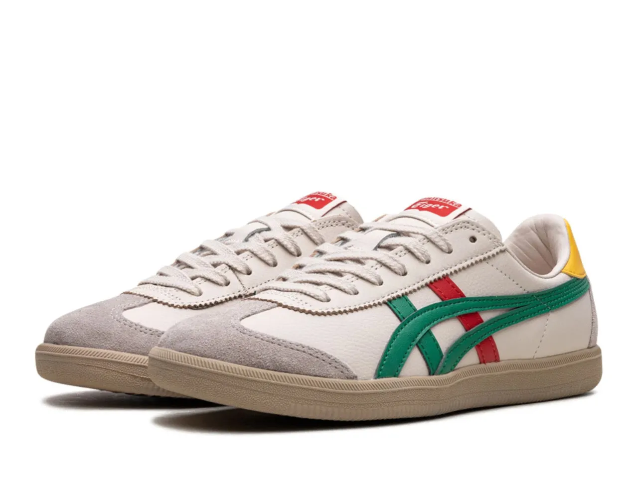 Onitsuka Tokuten Beige Red Green Running Vibe Athletic Fit