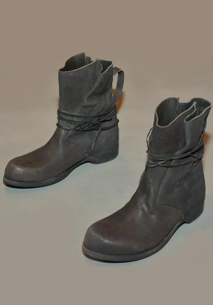 IS BY INDIVIDUAL SENTIMENTS MENS ANKLE STRING BOOTS BLACK Tactile Responsiveness Ultra Lightweight Frame