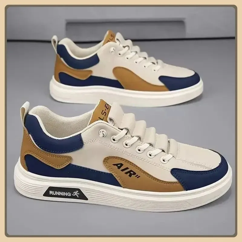 Particularly Reliable Trend 2025 New Men's Shoes Leather Fashion Low-top Men's Casual Trendy Shoes Running Sports