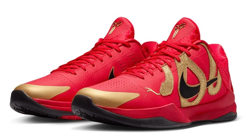 Smooth Aramid Fiber Reinforcement Nike Kobe 5 Protro Year of the Mamba University Red