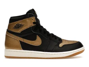 Ankle Guard Layer Flexible Sole Jordan 1 Retro High OG Black Metallic Gold