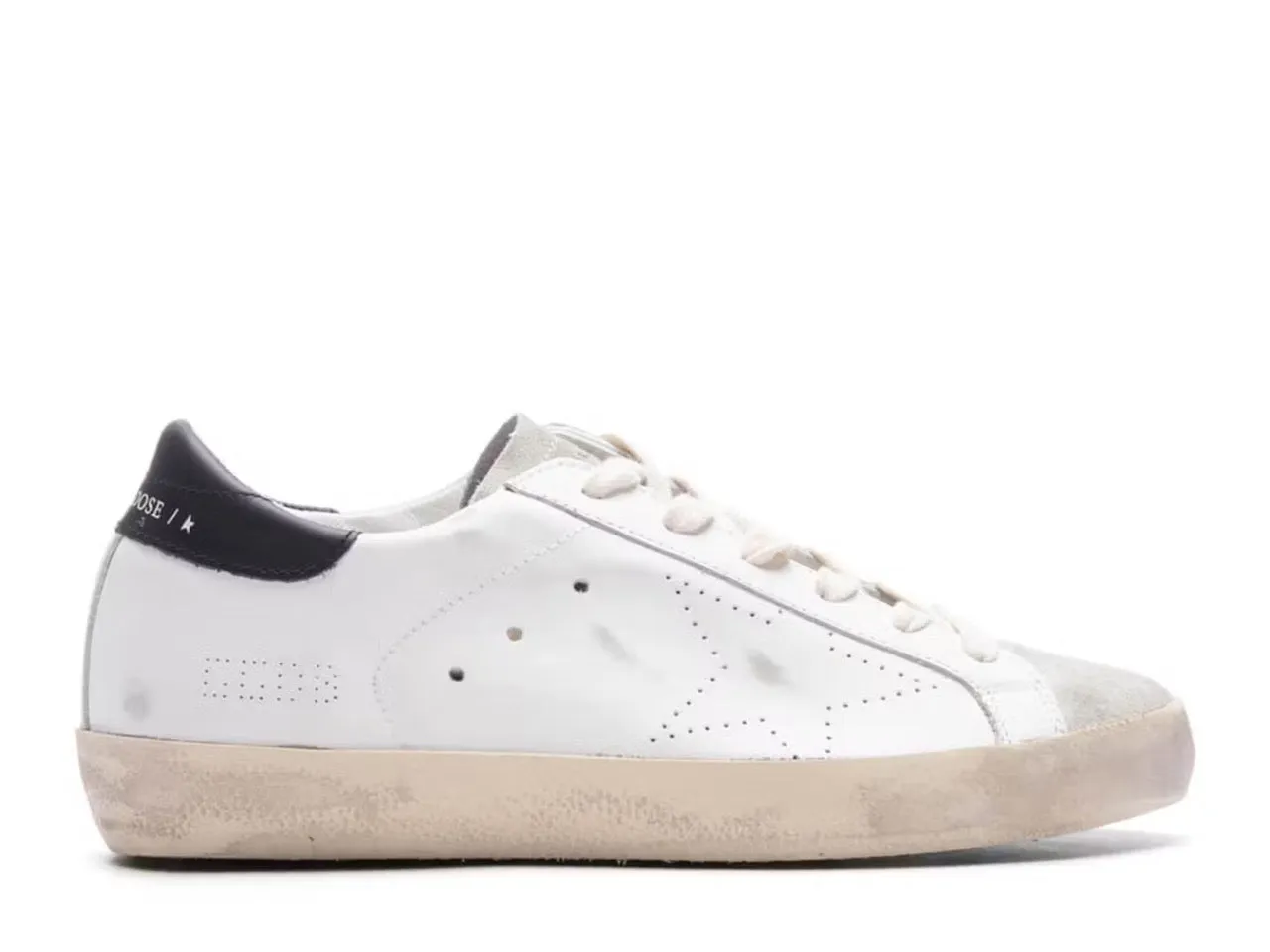 Vegan materials Non Slip Sole Golden Goose Super-Star Skate White Ice Black (M)