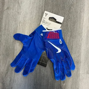 Nike Kobe Baseball Alpha Elite Batting Gloves Blue Explosive Movement Core Heel Cushion