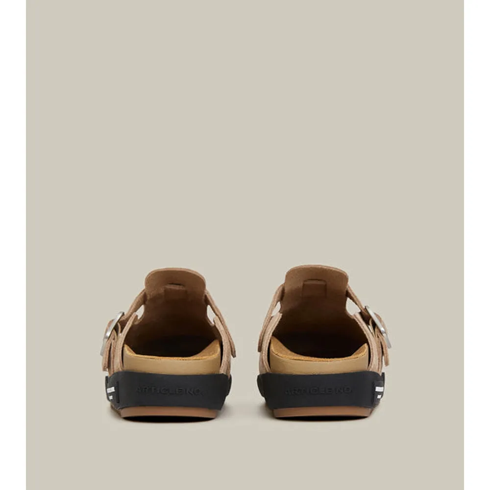 ARTICLE NO. VAGABOND LEATHER BEIGE DRIFT CLOGS-BEIGE / BLACK Comfort Driven