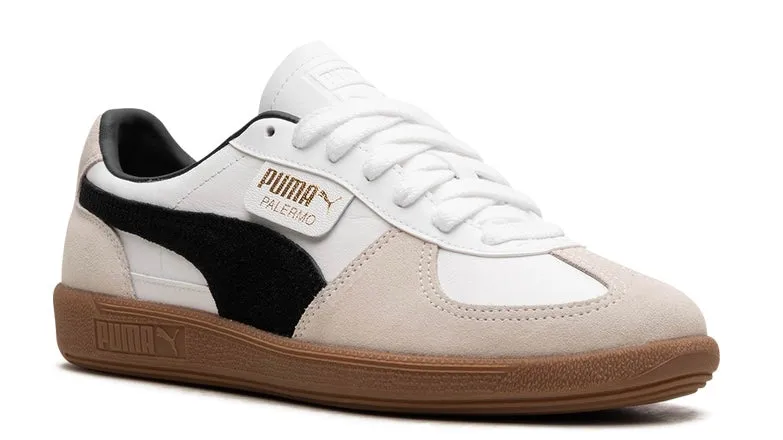 Adjustable Heel Lock Puma Palermo Leather White Vapor Grey Gum