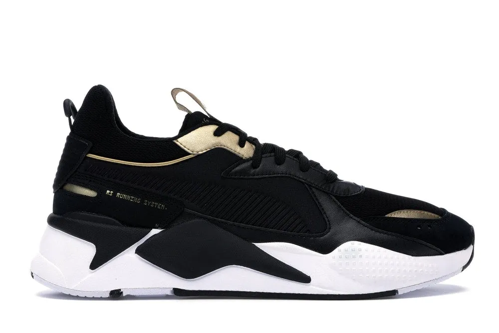 Puma RS-X Trophies Black Gold Elasticity Shock-absorbent wear