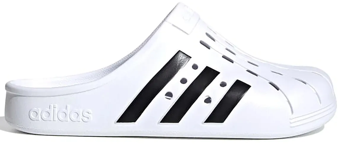adidas Adilette Clog White Black Precision fit