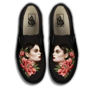 Instant Ease Simple Walk Slip Baggins Original Classic Slip-On Tattoo Zoo Luna Milly Portrait