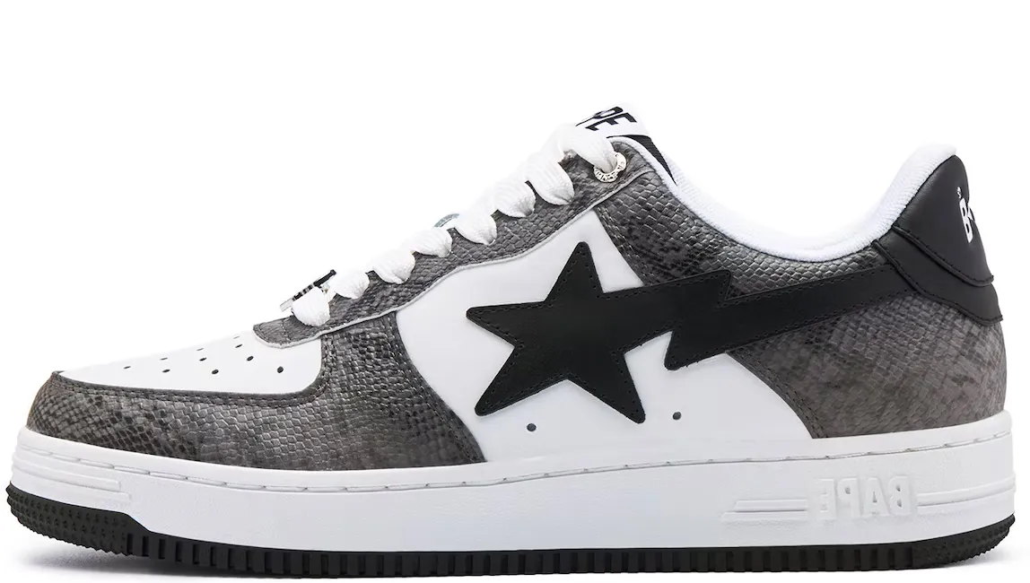 Active Zone All-around comfort A Bathing Ape Bape Sta Snake Skin Black