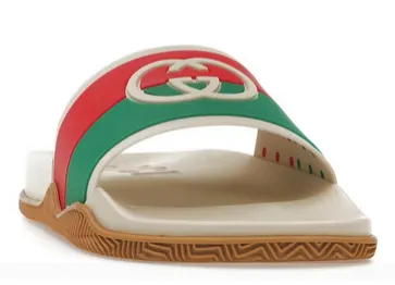 Anti Fatigue Insole Recycled Synthetic Fabric Gucci Slide Interlocking G Orange