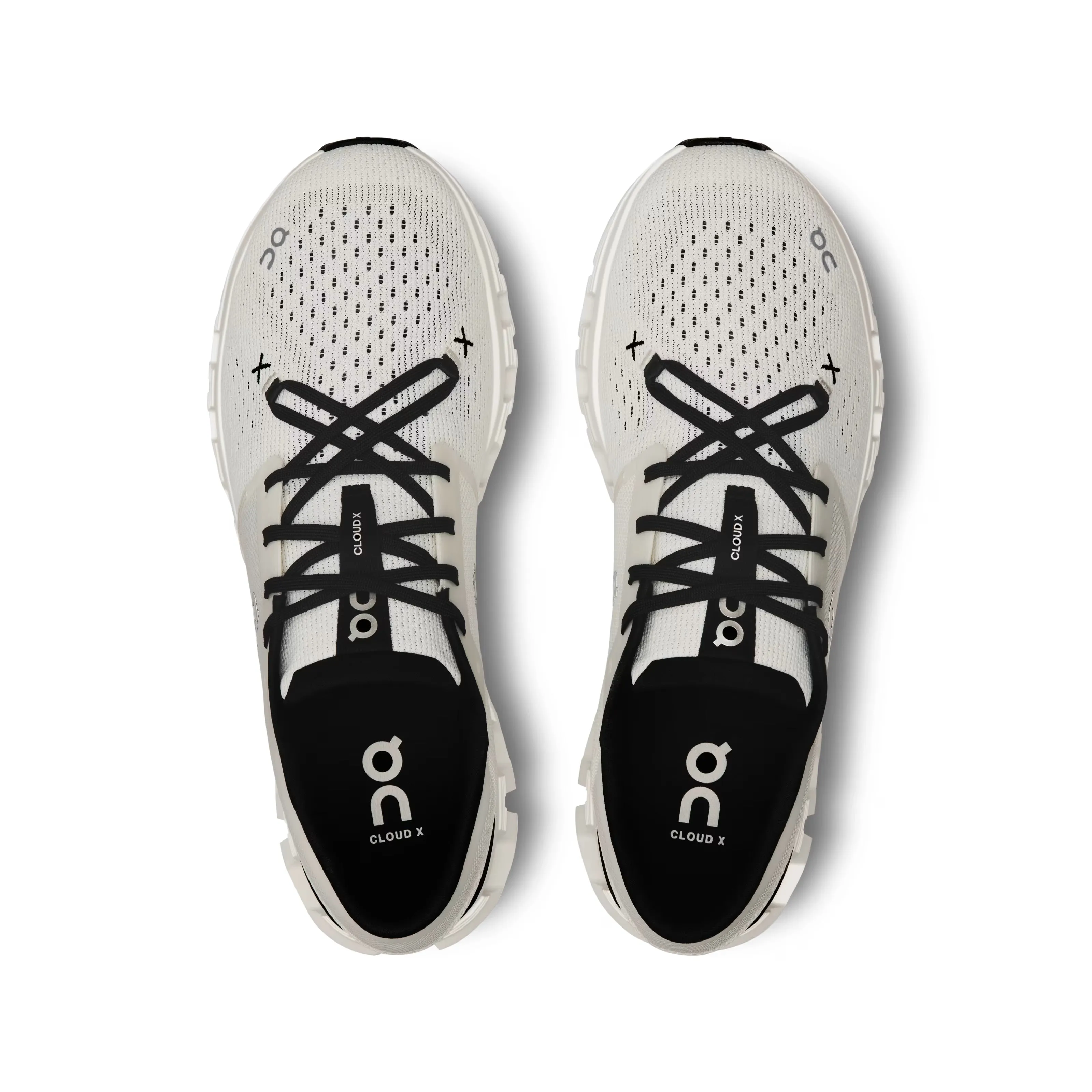 Breathable Ease On Running Cloud X 4 Ivory Black (Women's)