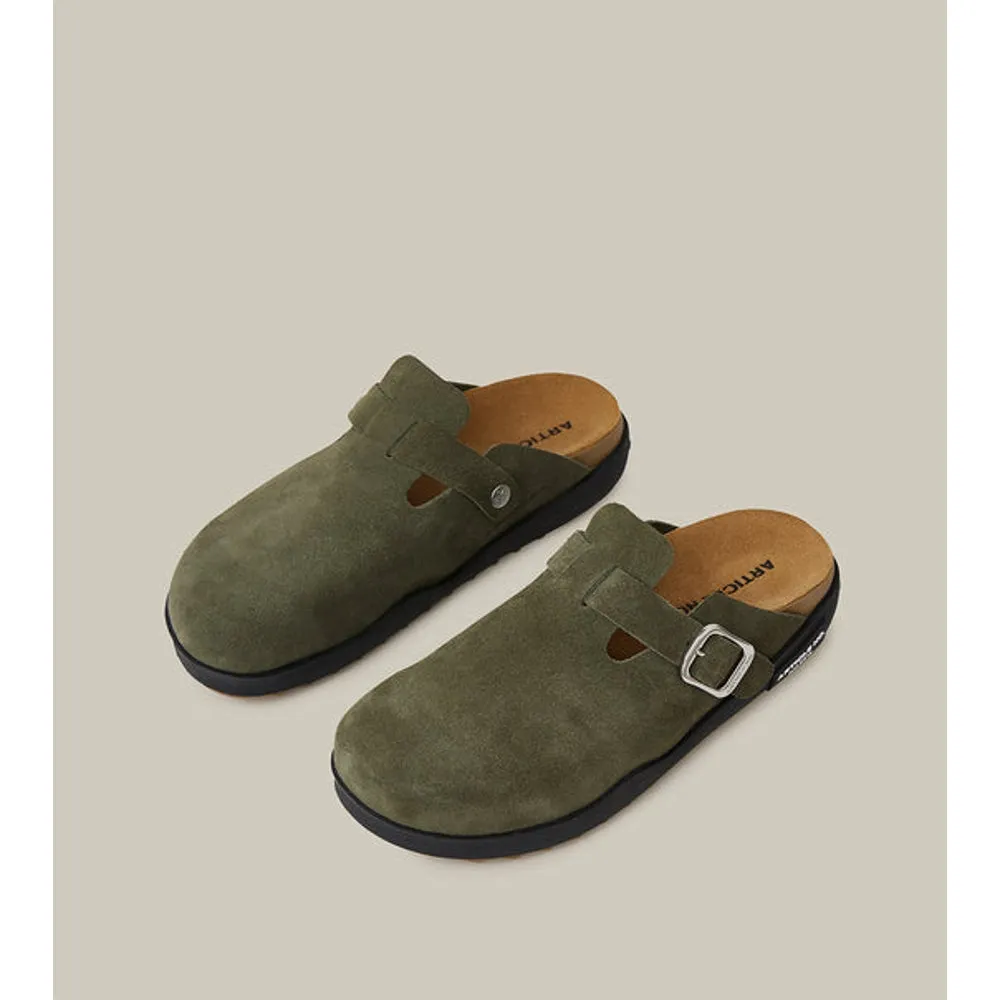 Grip Power Office Friendly ARTICLE NO. VAGABOND LEATHER DARK GREEN DRIFT CLOGS-DARK GREEN /BLACK