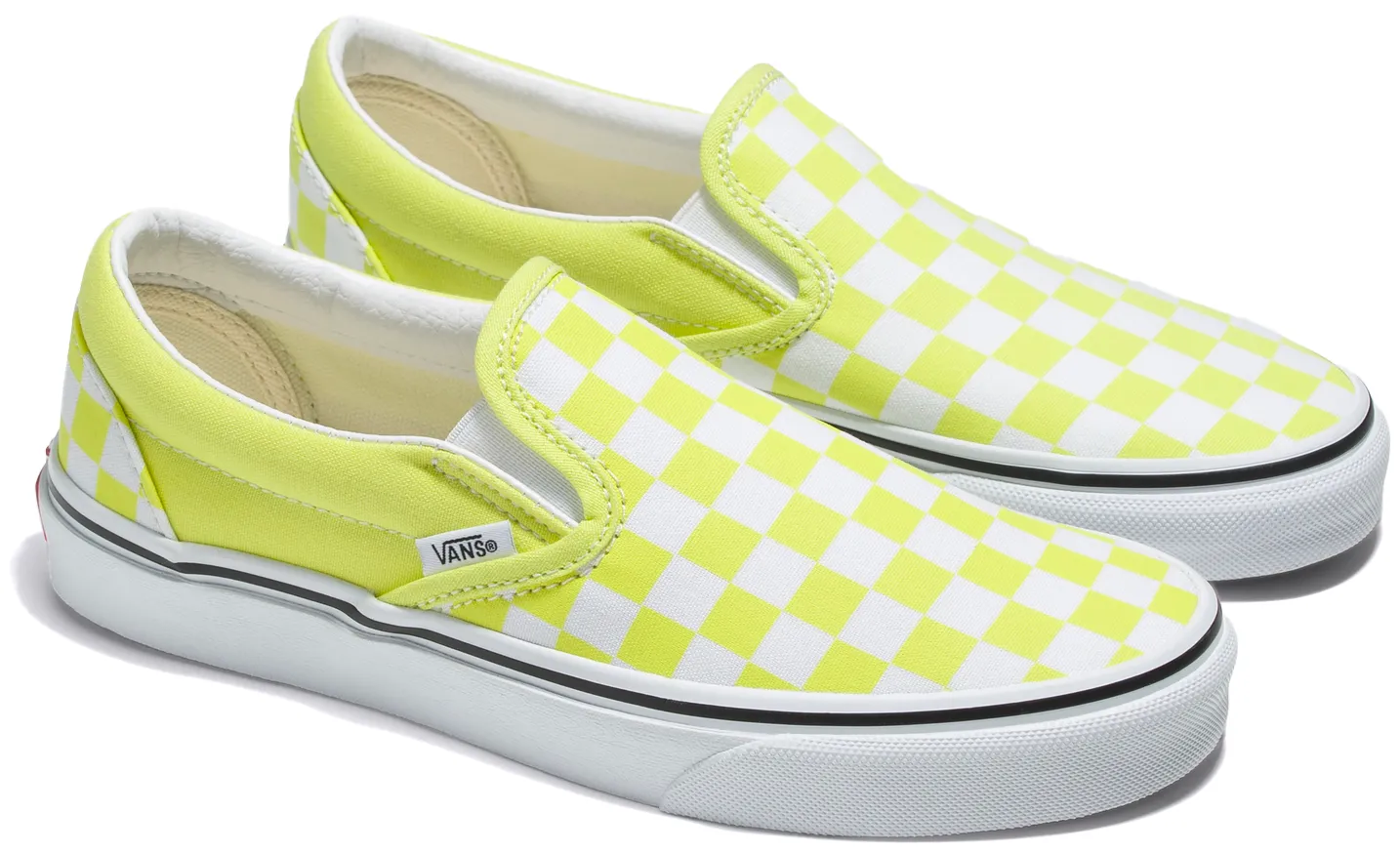 Vans Classic Slip-On Checkerboard Evening Primrose Instant Slip Easy Walking Slip