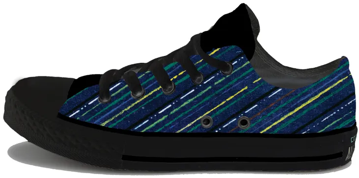 Kick Back Baggins Original Low Top Navy Pinstripe