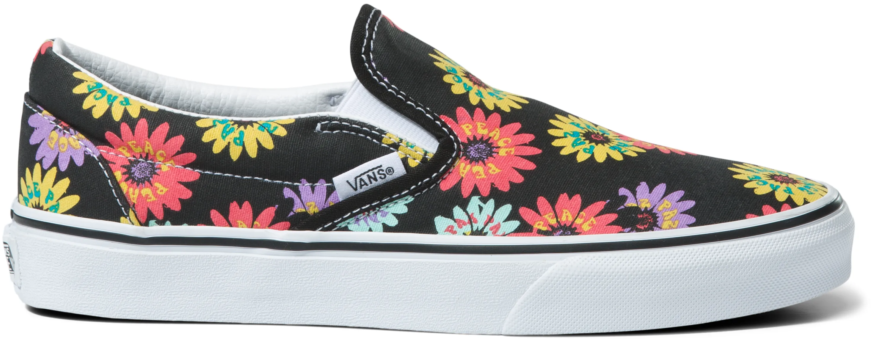 Vans Classic Slip-On Peace Floral Ankle Supportive Slip On Walking Comfort