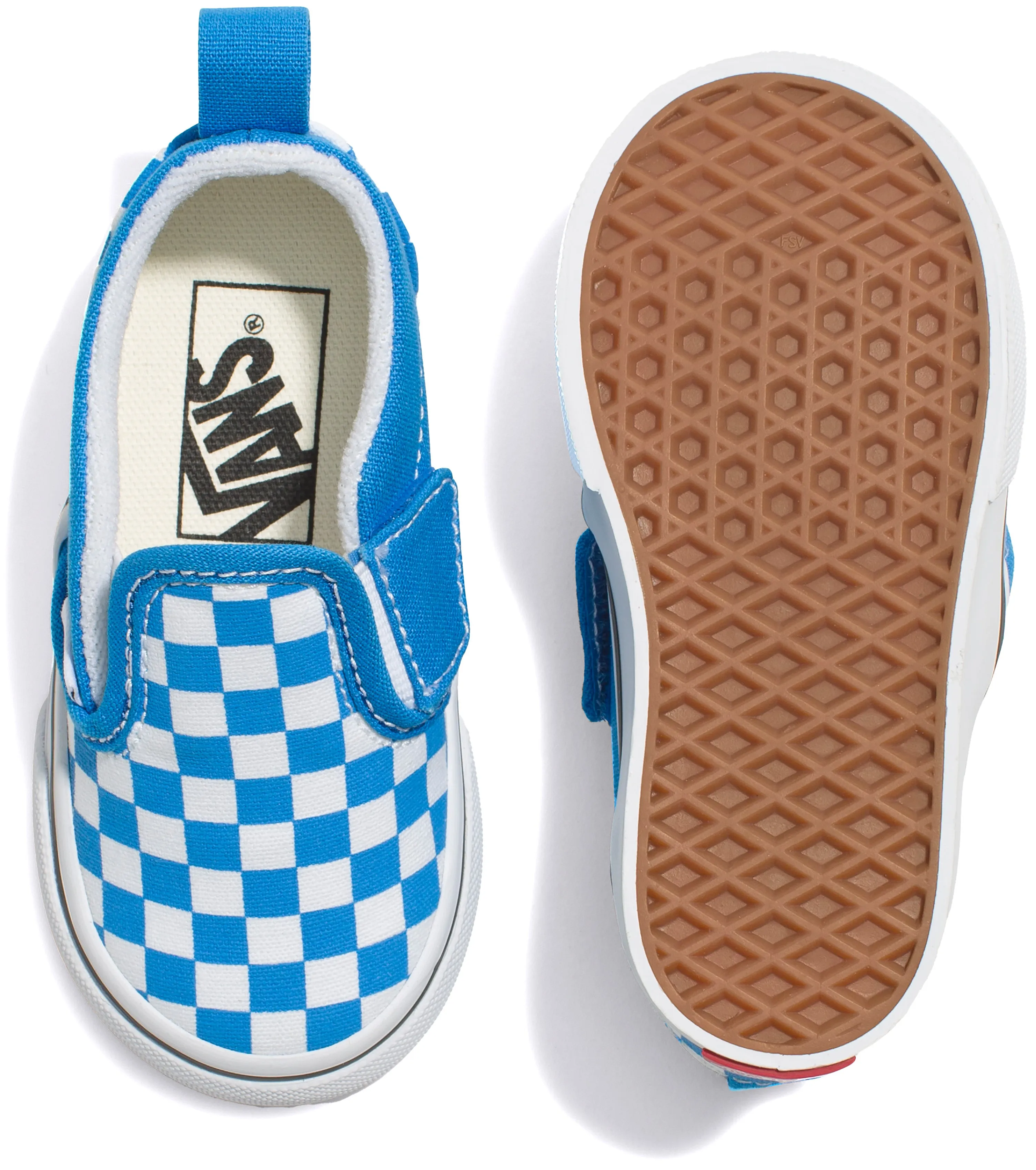 No Hassle Slip Vans Toddler Classic Slip-On V Brilliant Blue