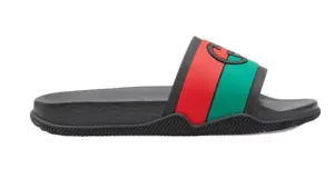 Gucci Slide Interlocking G Black Perforated Vamp Stable Activity