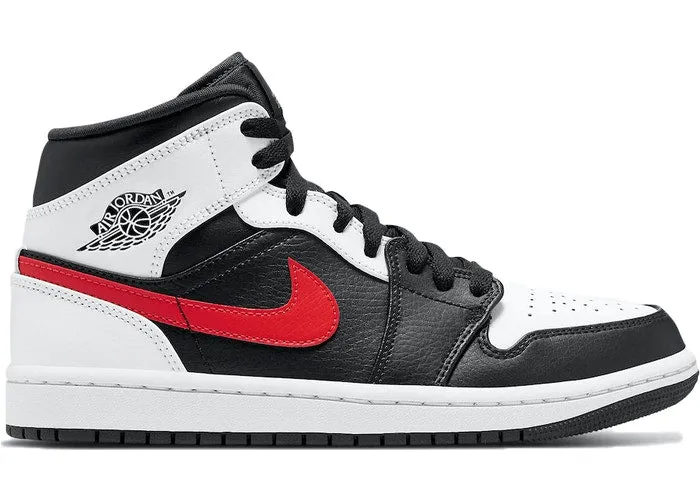 Elasticated Jordan 1 Mid Black Chile Red White