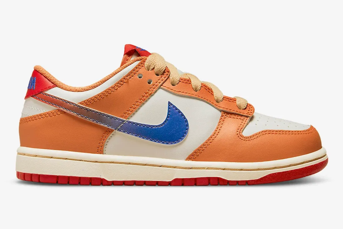Tailored grip Nike Dunk Low Orange Blue