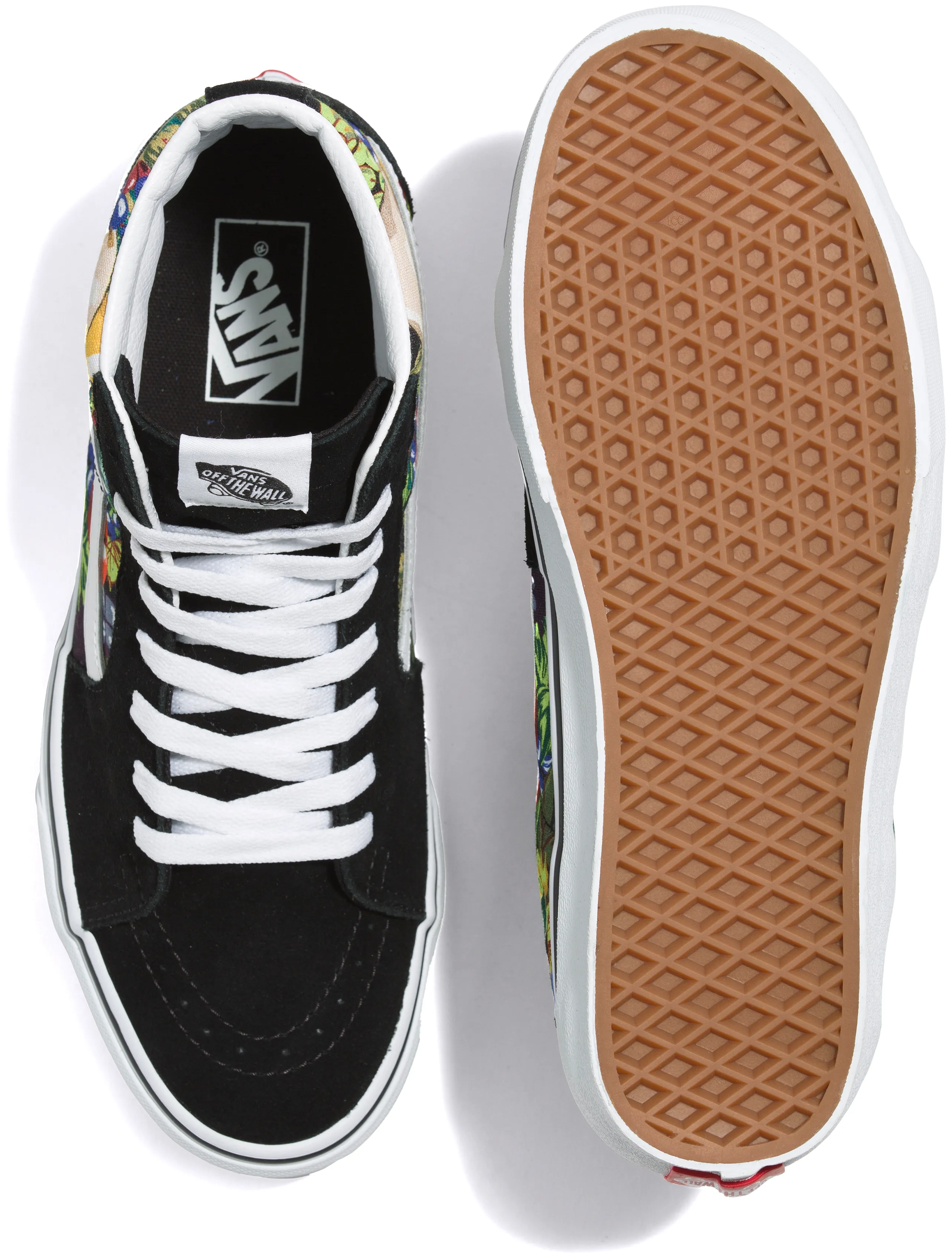 Precision Movement Responsive Grip Vans Sk8-Hi Fruit Skull Black/White