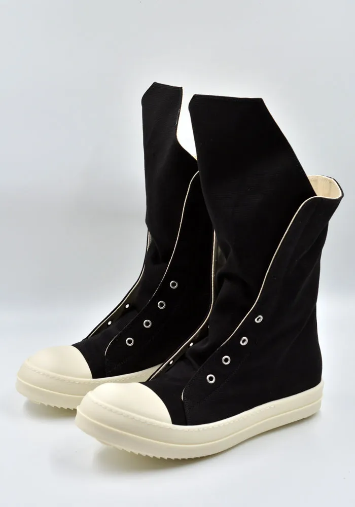 Resilient Pace RICK OWENS DRKSHDW DU01D18O6 CB BOOT SNEAKERS BLACK/MILK