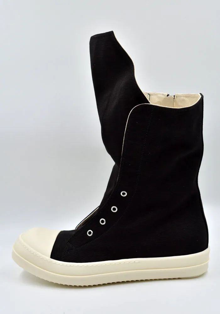 RICK OWENS DRKSHDW DU01D18O6 CB BOOT SNEAKERS BLACK/MILK Cool Surface Energy Bounce