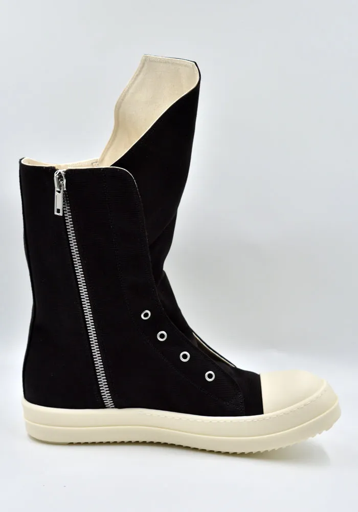 RICK OWENS DRKSHDW DU01D18O6 CB BOOT SNEAKERS BLACK/MILK Luxe Comfort Traction pods