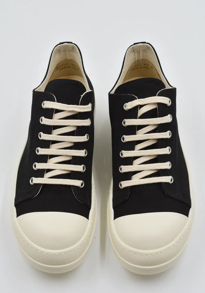 RICK OWENS DRKSHDW DU01E3802 CVS LOW SNEAKERS BLACK/MILK Quiet Step