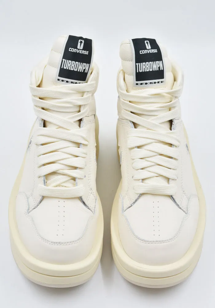 Pressure Dispersion Effortless Fit RICK OWENS DRKSHDW X CONVERSE DC02DX343 172R0 TURBOWPN MID-TOP SNEAKERS WHITE