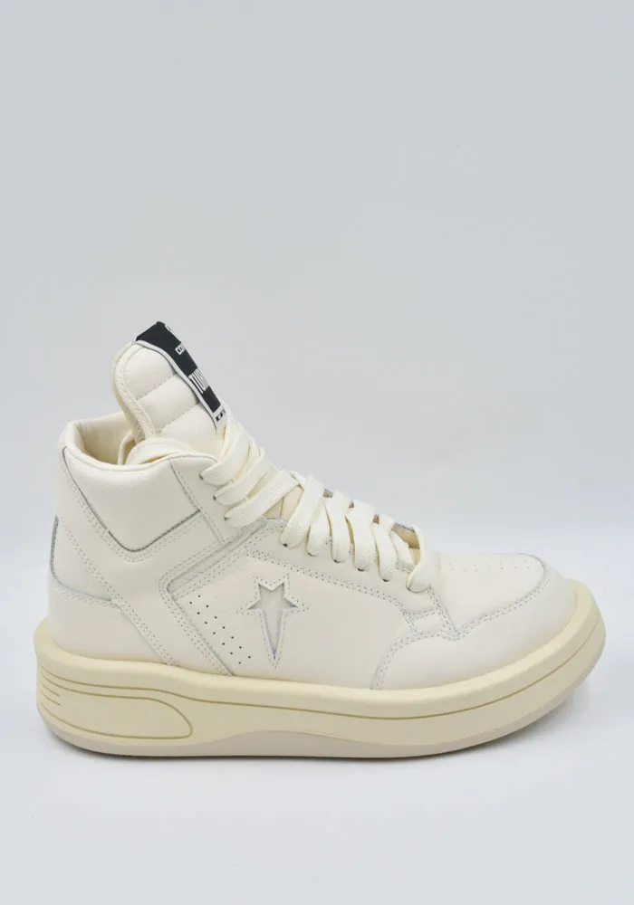 Rolling Motion Design RICK OWENS DRKSHDW X CONVERSE DC02DX343 172R0 TURBOWPN MID-TOP SNEAKERS WHITE