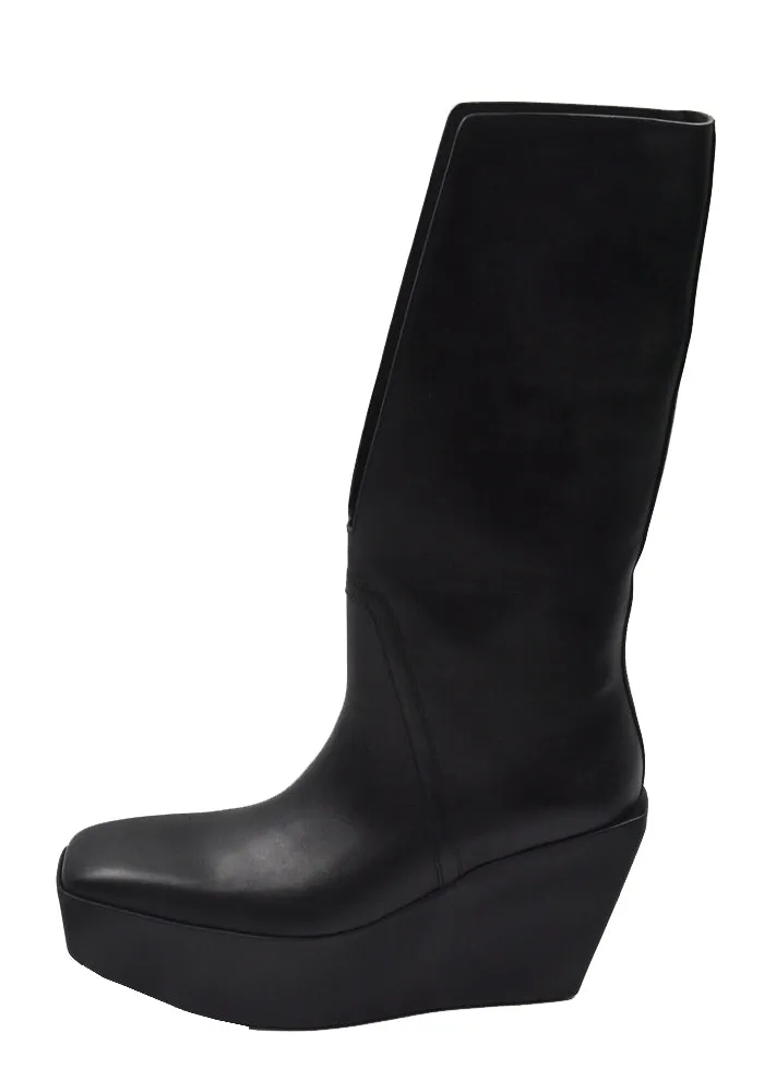 RICK OWENS MEN RU01E5854 LOO SLIVER PLATFORM WINGED KOWBOY BOOTS Airflow Optimized Vamp AntiFatigue