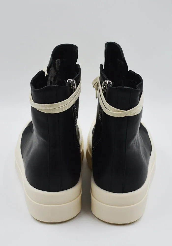 RICK OWENS MEN RU02E1859 LCO MEGA BUMPER SNEAKERS BLACK/MILK (New Arrivals FW25) Stretchable Openings Subtle design