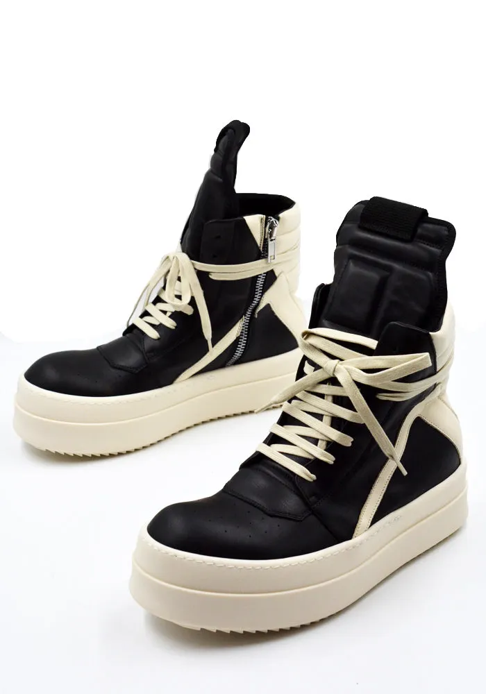 Peak Fit Designer Sneakers RICK OWENS MEN RU02E1868 LCO MEGA BUMPER GEOBASKET SNEAKERS BLACK/MILK (New Arrivals FW25)