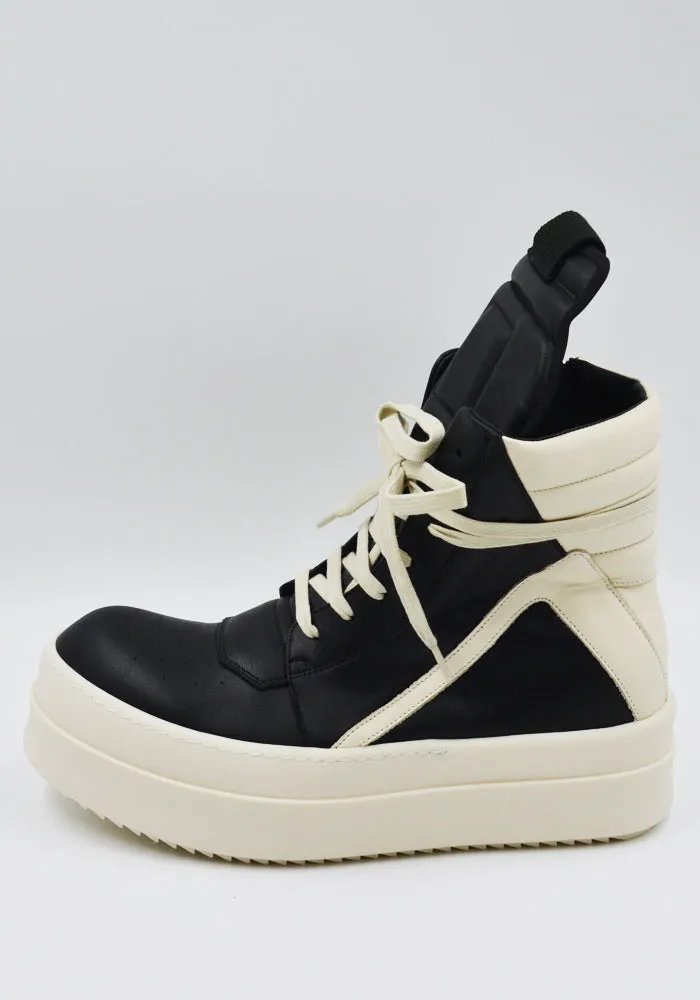 Arch Stabilizer Retro-inspired RICK OWENS MEN RU02E1868 LCO MEGA BUMPER GEOBASKET SNEAKERS BLACK/MILK (New Arrivals FW25)