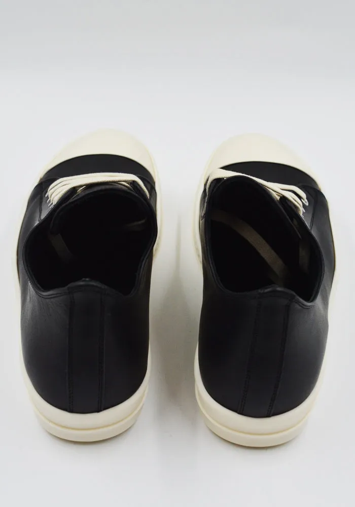 RICK OWENS MEN RU02E1891 LCO LOW SNEAKERS BLACK/MILK (New Arrivals FW25) Agility Step QualityConstruction