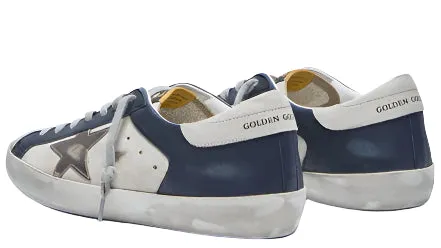 DurableMaterial Golden Goose Superstar Double Quarter White Dark Blue Gun Metal