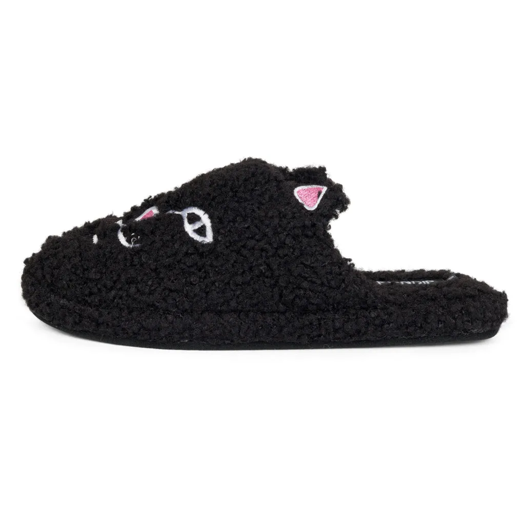 RIPNDIP JERM FACE FUZZY HOUSE SLIPPERS-BLACK Join Step
