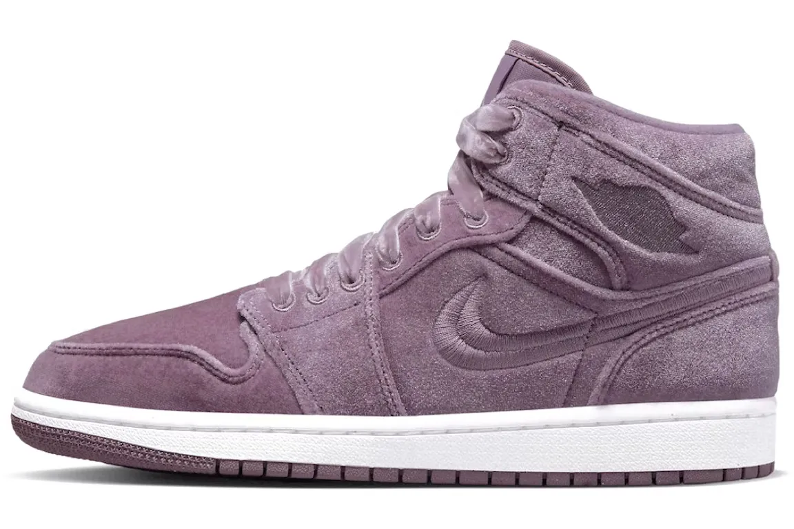 Easy Entry Vulcanized Sole Tech Air Jordan 1 Mid SE Purple Velvet (W)
