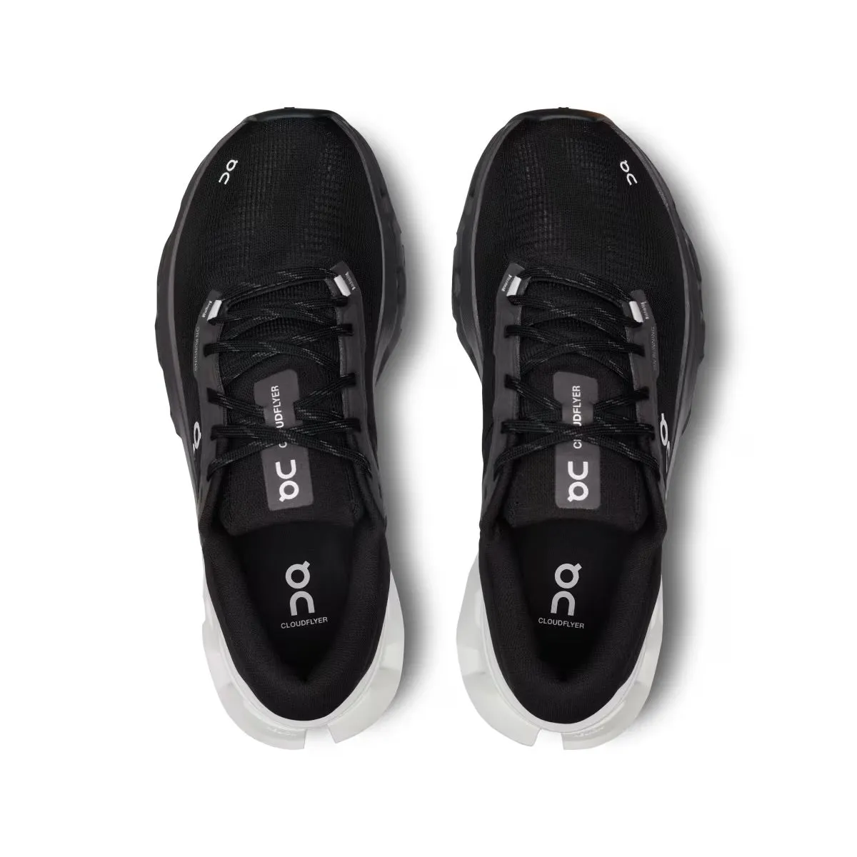On Cloudflyer 5 Black White Fit Light Sustainable Material Blend