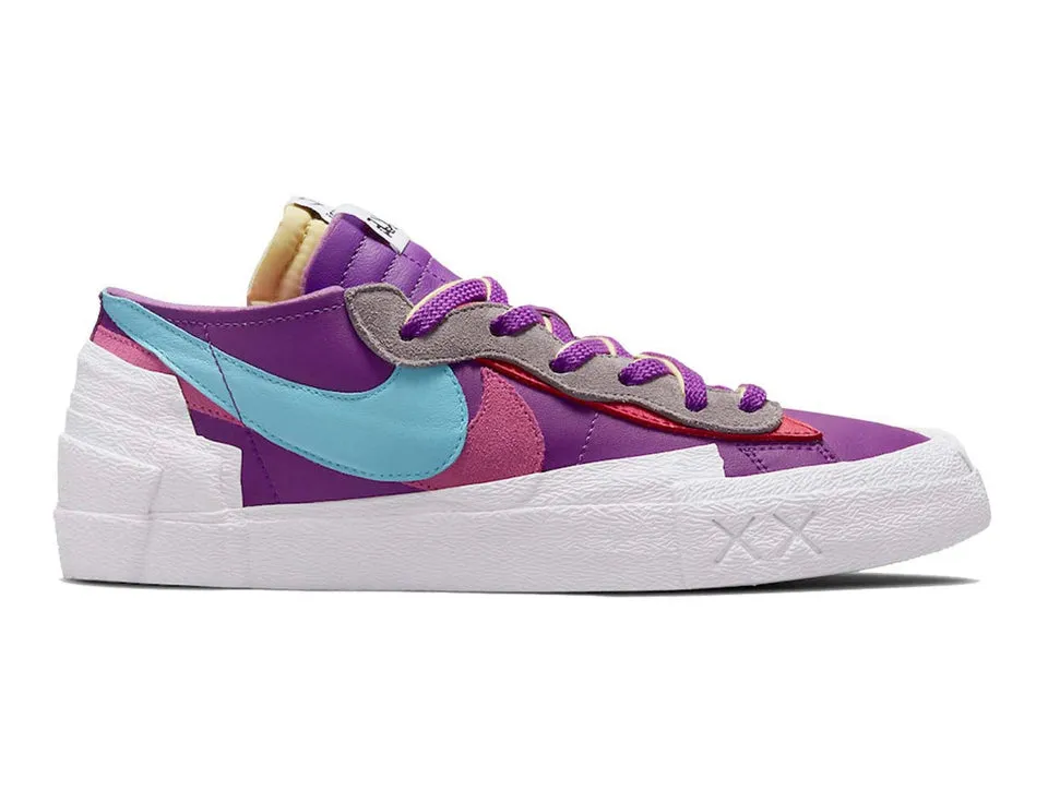 Adjustable lacing Sacai Low Kaws Purple Dusk