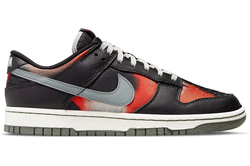 Nike Dunk Low Graffiti Black Red Breathable TPU Sneaker Laces