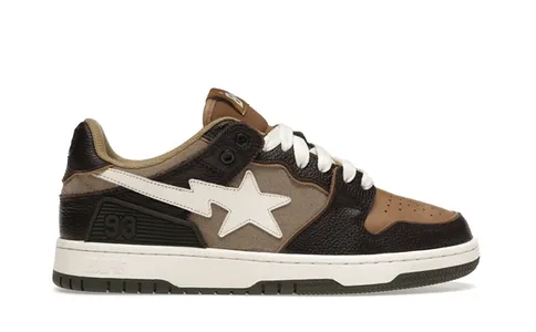Neutral Stance Balanced Arch support A Bathing Ape Bape SK8 Sta Brown Ivory