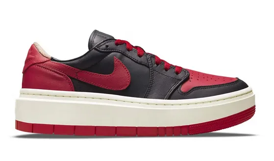Arch Support Construction Abrasion Resistant Outsole Jordan 1 Low LV8D Elevated Bred (W)