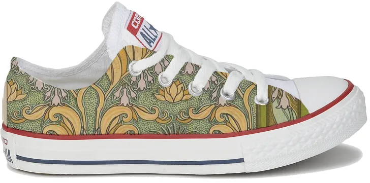 Baggins Original Low Tops Art Nouveau Yellow Foot Journey