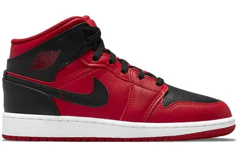 Stretchable Mesh Jordan 1 Mid Reverse Bred (2021) (GS)