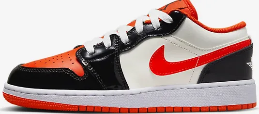 Air Jordan 1 Low GS Halloween Shock Dissipating Midsole Balanced Frame
