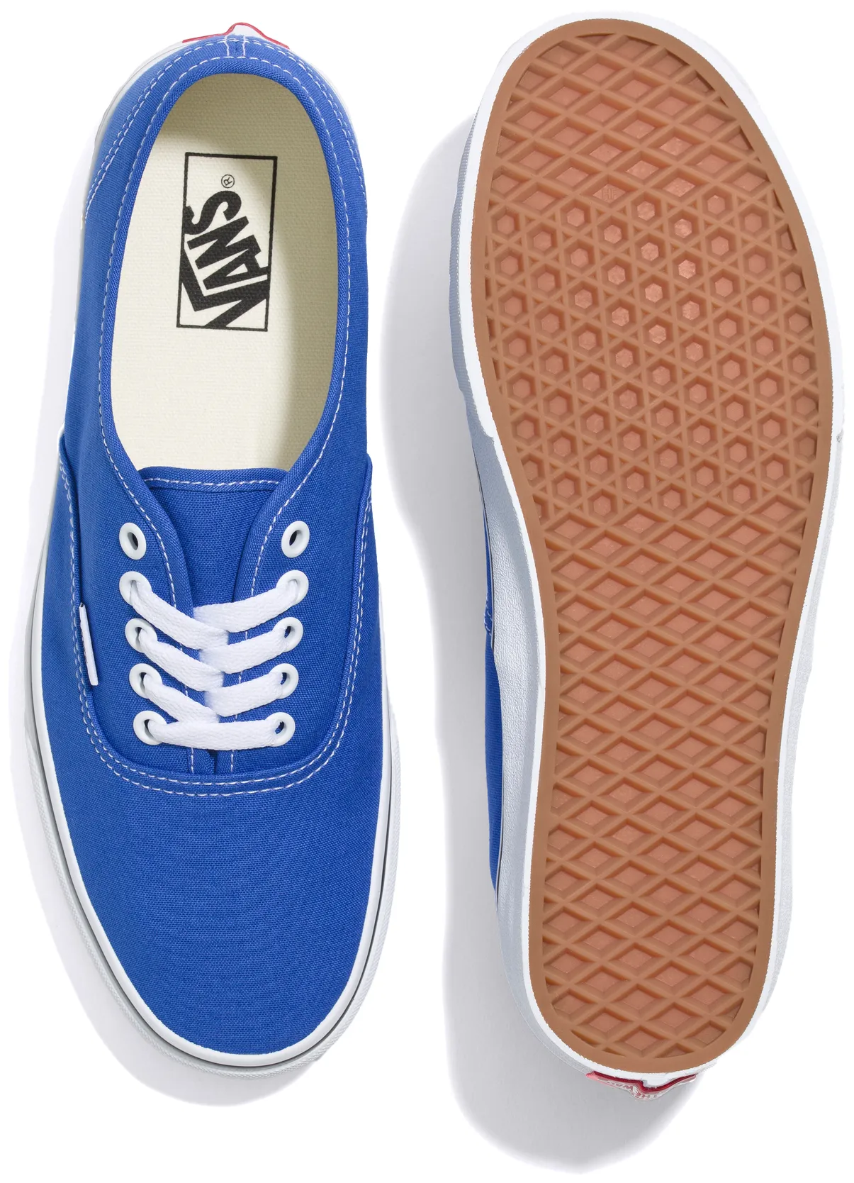 Vans Authentic Tri-Tone Dazzling Blue Skater Look Freestyle Comfort