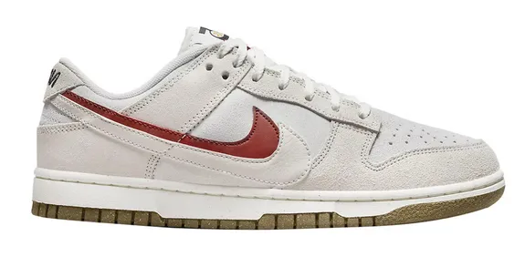 Micro Perforation Nike Dunk Low SE 85 Double Swoosh Sail Orange (W)