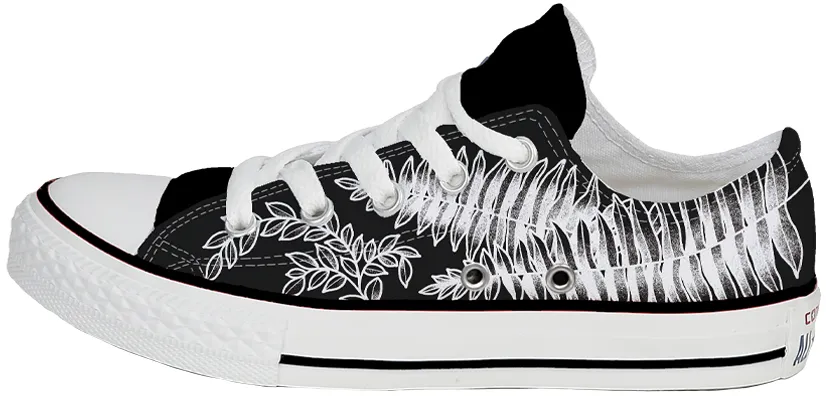Wild Step Baggins Original Low Top Tattoo Zoo Geri Kramer Ferns n' Shrooms